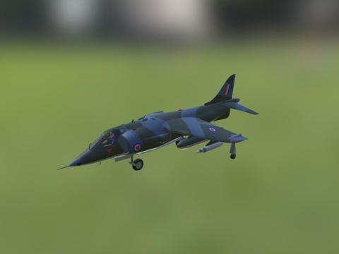  鹞式战斗机3d模型 