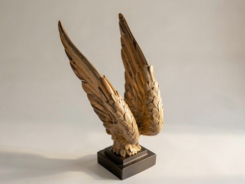 现代翅膀雕塑su模型