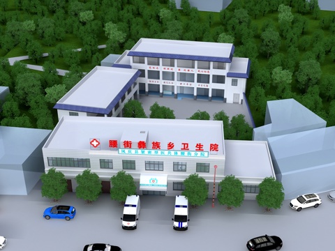  医院房子设计3d模型 