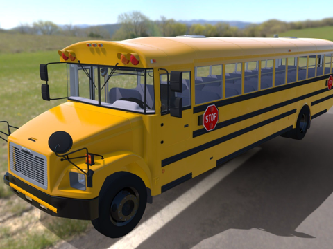  托马斯货运班轮FS-65校车3d模型 