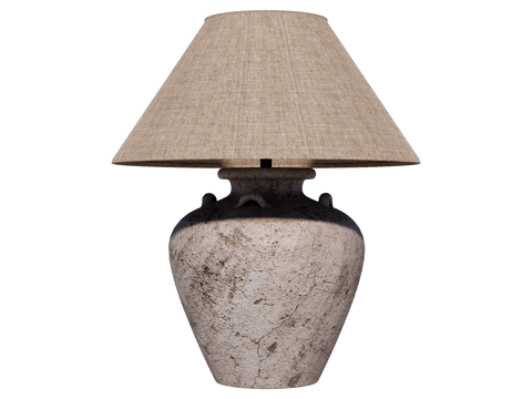 台灯 装饰灯具 氛围灯具 陶土台灯su模型