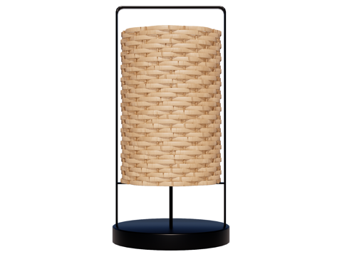 台灯 装饰灯具 氛围灯具 藤编台灯su模型