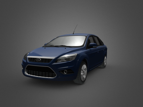  福特福克斯轿车3d模型 