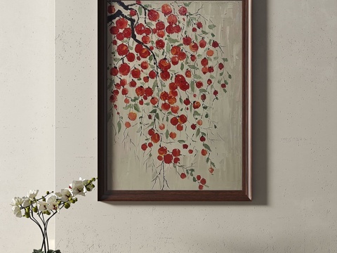  复古，中古，装饰画3d模型 