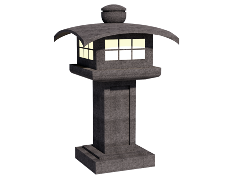 石灯 石灯笼 庭院灯 园林灯 园林景观构件su模型