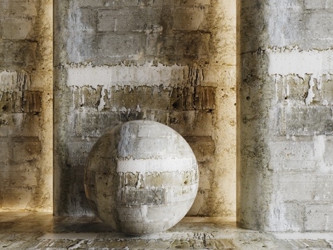  现代砖墙 青石砖墙 脏旧砖墙 仿古砖墙 工业砖墙3d模型 