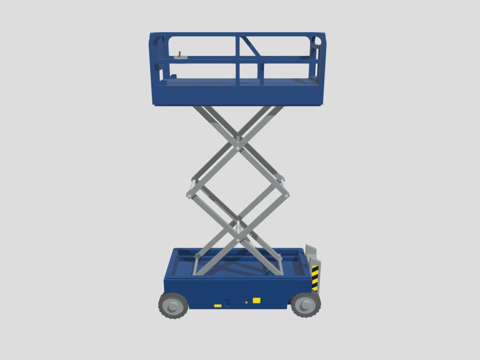  剪式升降机3d模型 