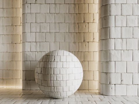  现代砖墙 青石砖墙 脏旧砖墙 仿古砖墙 工业砖墙3d模型 