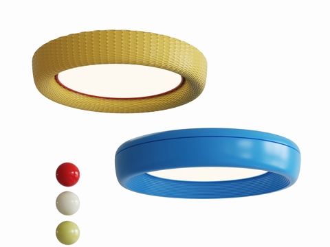  多巴胺儿童吸顶灯3d模型 