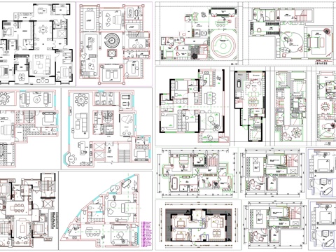 户型优化家装户型图室内设计平面布置家具布局图方案CAD素材图cad施工图