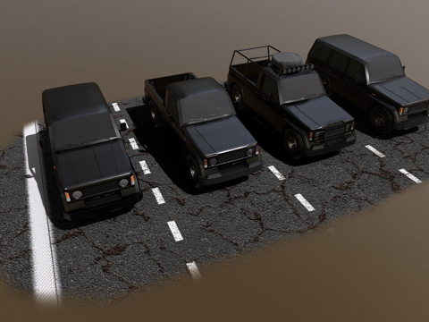  低多边形载具迷你包43d模型 