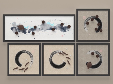  现代装饰画 壁画 挂画3d模型 