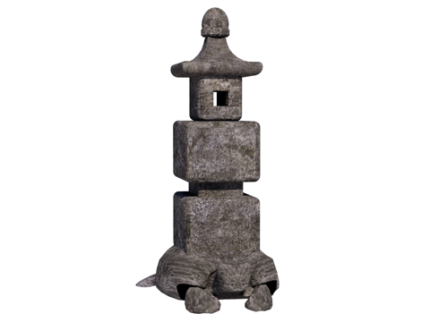 石灯 石灯笼 庭院灯 园林灯 园林景观构件su模型