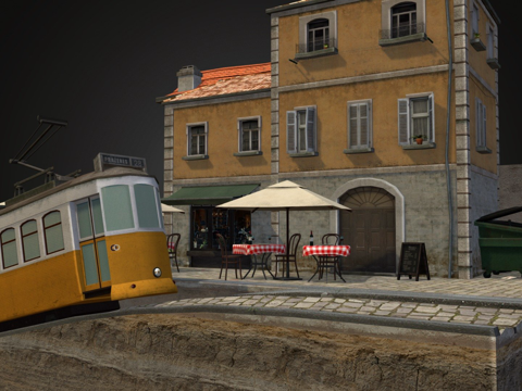  城市景观里斯本3d模型 