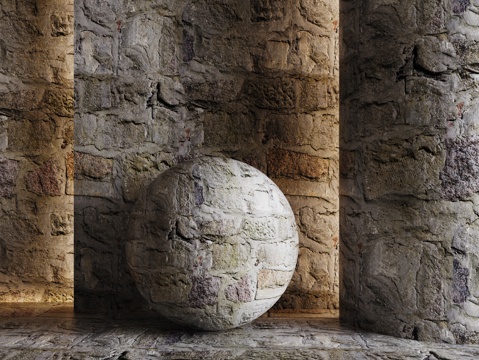 现代砖墙 青石砖墙 脏旧砖墙 仿古砖墙 工业砖墙su模型