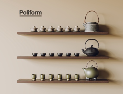  新中式茶具 茶杯 茶壶3d模型 