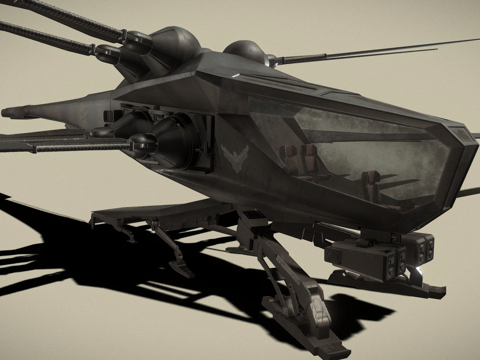  沙丘2021-哈克南扑翼机3d模型 