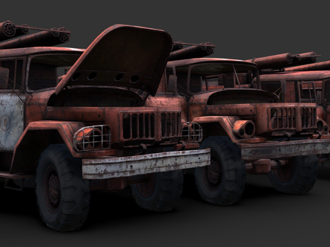  切尔诺贝利消防车（吉尔131）3d模型 