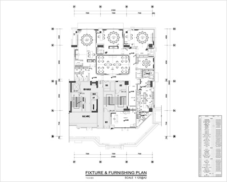 餐厅会所平面施工图cad施工图