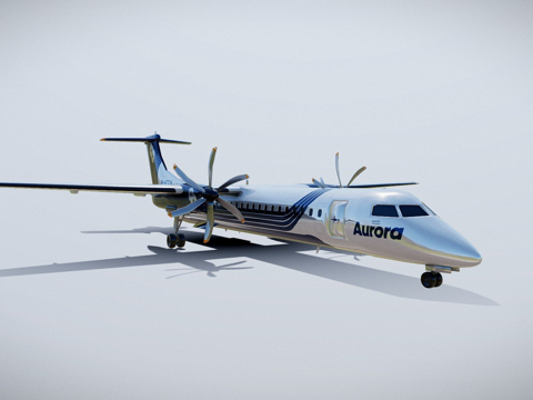  极光航空DHC-8-Q4003d模型 