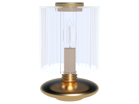 台灯 装饰灯具 氛围灯具 金属台灯 玻璃台灯su模型