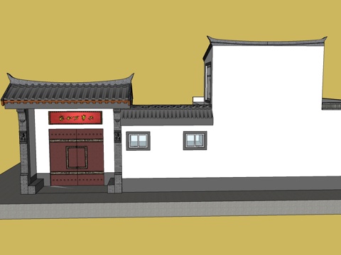 乡村民居su模型