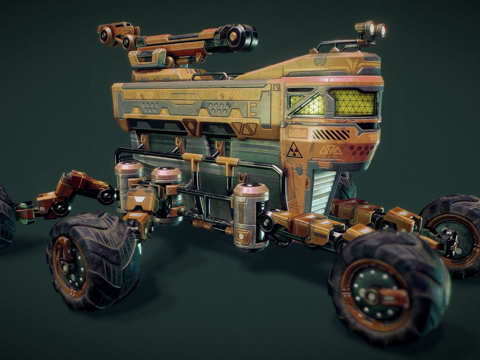  火星漫游车3d模型 