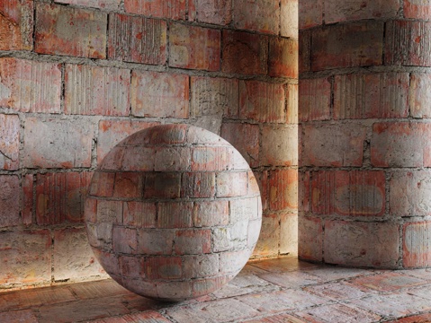 现代砖墙 青石砖墙 脏旧砖墙 仿古砖墙 工业砖墙su模型