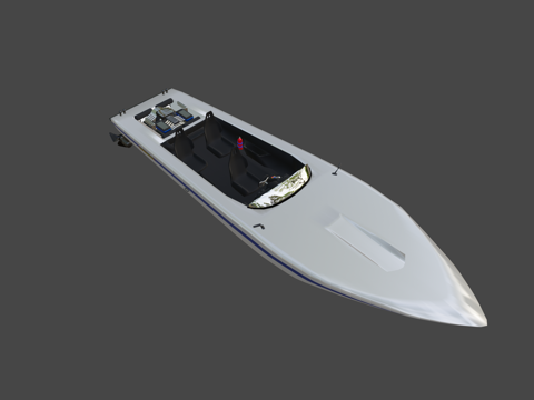  号快艇3d模型 