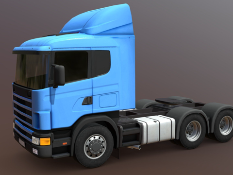  斯堪尼亚卡车（低多边形）3d模型 