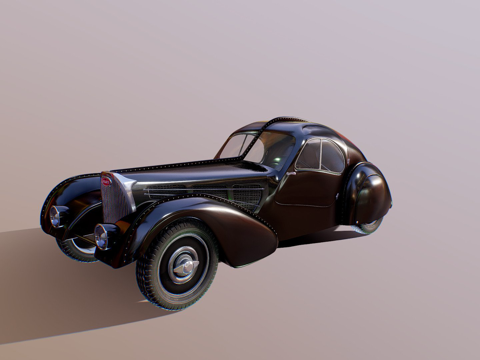  布加迪大西洋 57 SC3d模型 