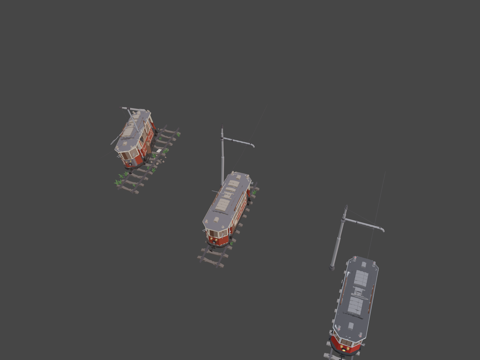  XYZ. 蒸汽朋克. 第2.4课 新旧碰撞有轨电车3d模型 