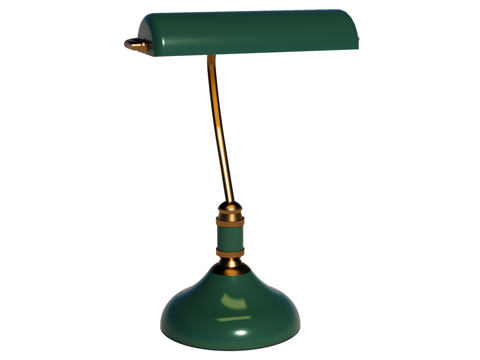 台灯 装饰灯具 氛围灯具 金属台灯 银行家台灯su模型