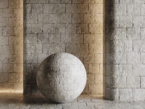  现代砖墙 青石砖墙 脏旧砖墙 仿古砖墙 工业砖墙su模型 