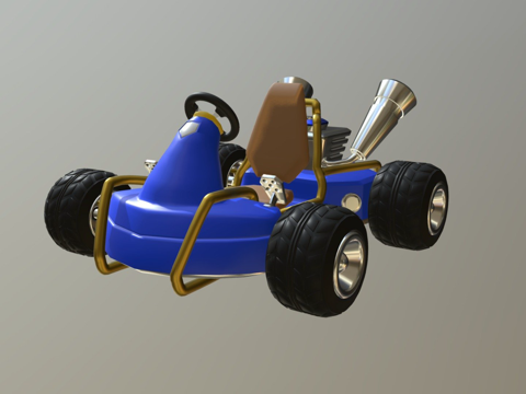  古惑狼赛车氮气驱动卡丁车3d模型 