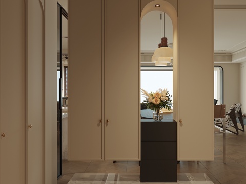 法式入户玄关su模型