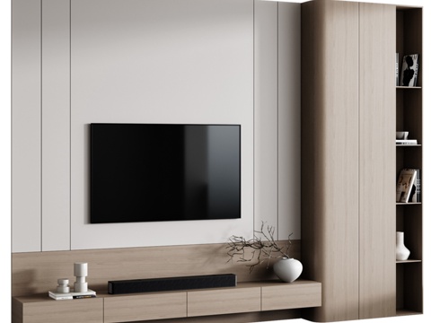  现代电视柜3d模型 