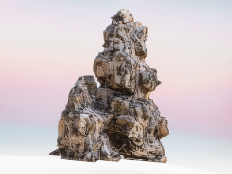 假山置石su模型