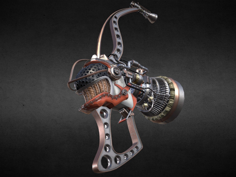  船_蒸汽朋克3d模型 