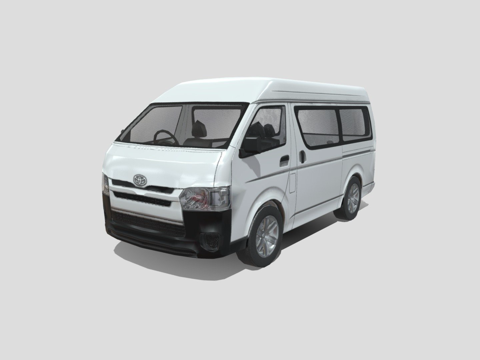  丰田海狮客运面包车3d模型 