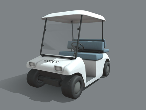  区高尔夫球车3d模型 