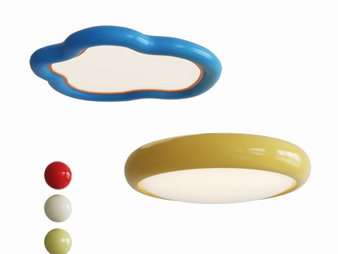  多巴胺儿童吸顶灯3d模型 