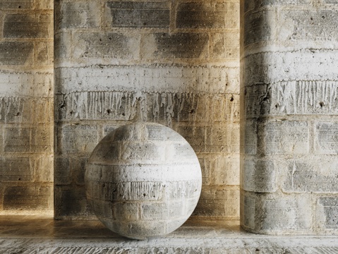  现代砖墙 青石砖墙 脏旧砖墙 仿古砖墙 工业砖墙su模型 