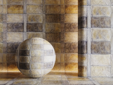 现代砖墙 青石砖墙 脏旧砖墙 仿古砖墙 工业砖墙su模型