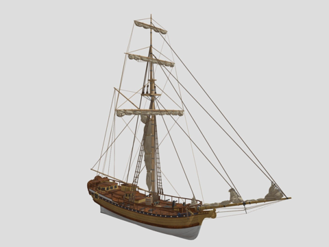  瑞典皇家游艇阿马迪斯3d模型 