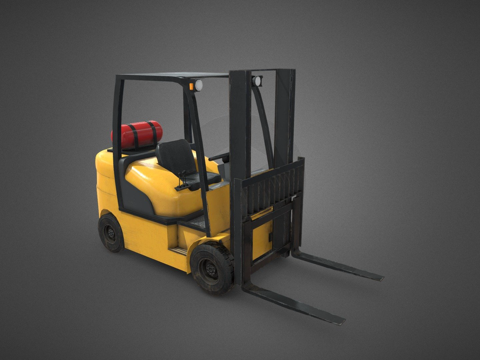  叉车3d模型 