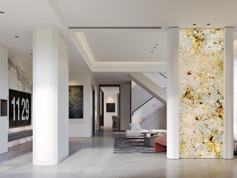  现代玄关3d模型 