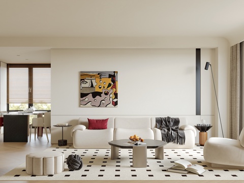 现代意式客餐厅su模型