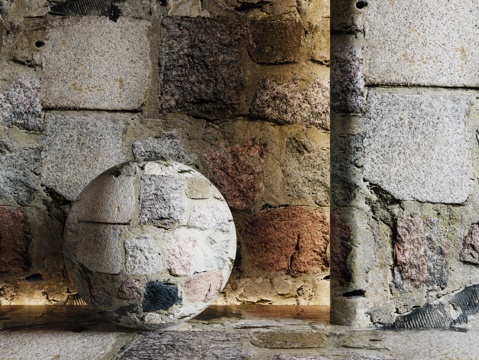 现代砖墙 青石砖墙 脏旧砖墙 仿古砖墙 工业砖墙su模型