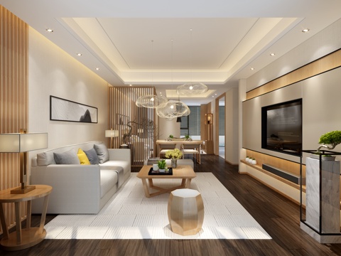  其他混搭客餐厅 卧室卫生间 沙发茶几组合 餐桌椅 电视柜3d模型 